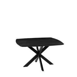 Eettafel Blake Zwart Mangohout 130cm