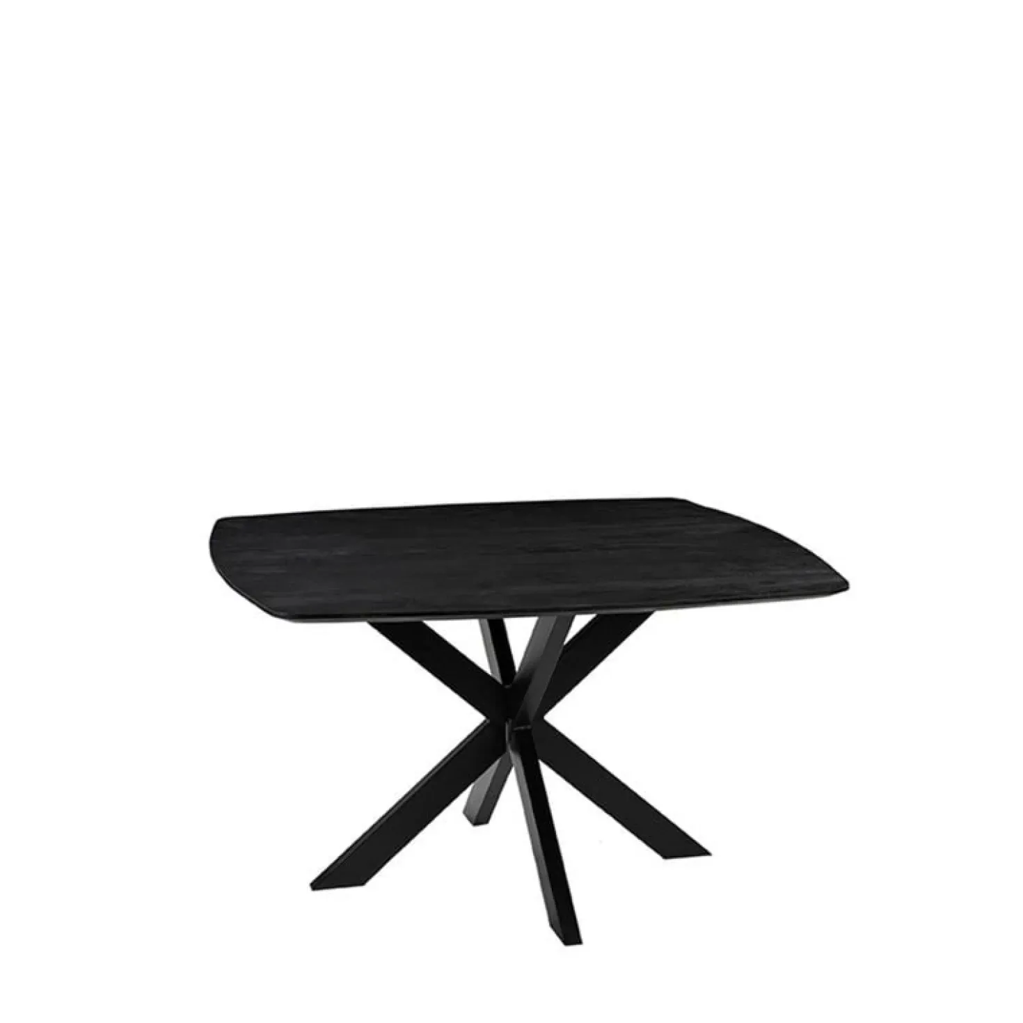 Eettafel Blake Zwart Mangohout 130cm