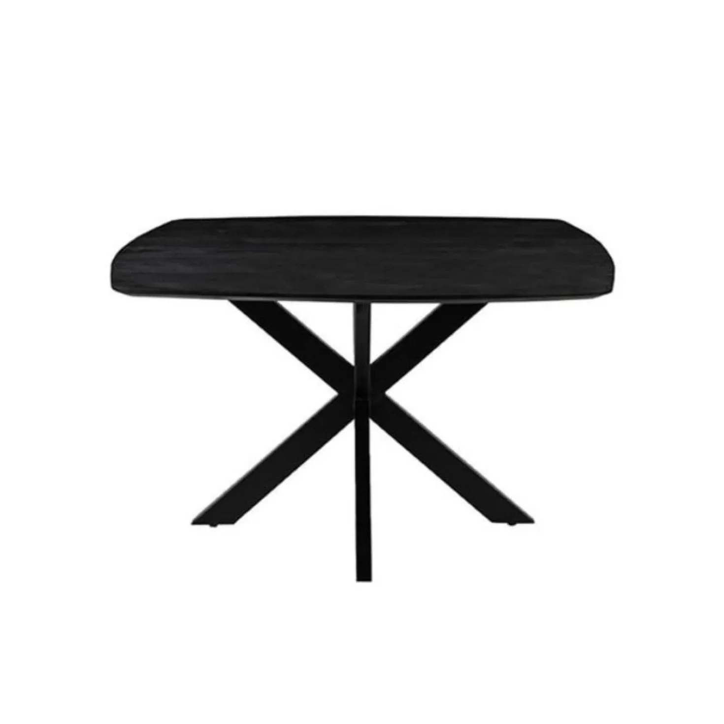 Eettafel Blake Zwart Mangohout 130cm