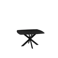 Eettafel Blake Zwart Mangohout 130cm