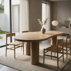 Eettafel Bobbie lichtbruin 215cm