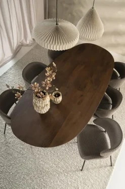 Eettafel Coco ovaal Lichtbruin mangohout 240cm