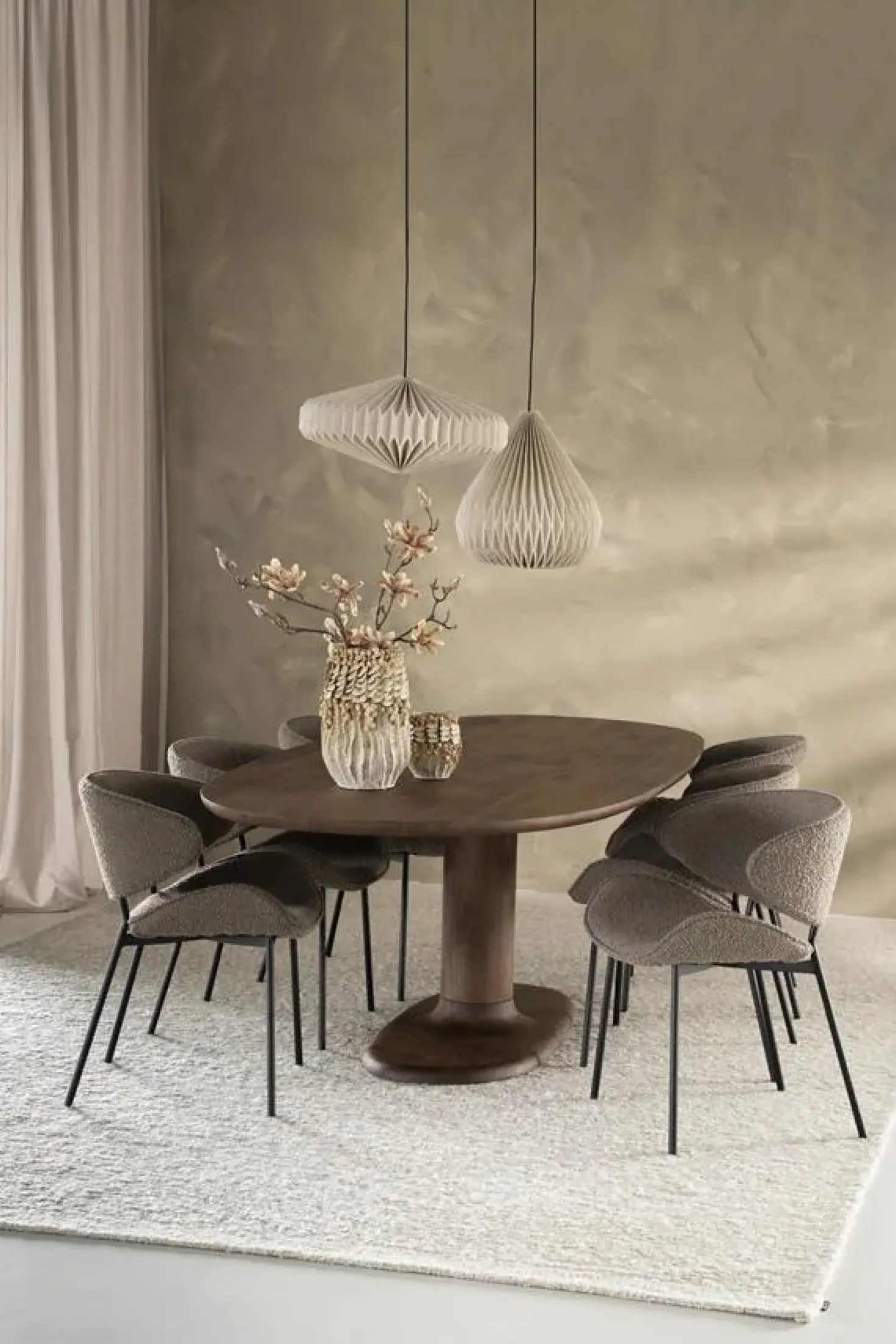 Eettafel Coco ovaal Lichtbruin mangohout 240cm