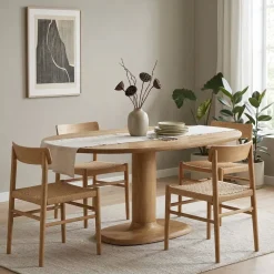 Eettafel Coco ovaal Naturel mangohout 180cm