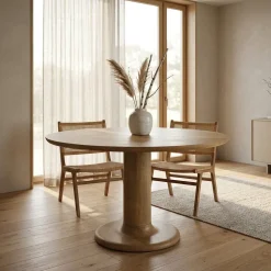 Eettafel Coco rond Naturel mangohout 130cm