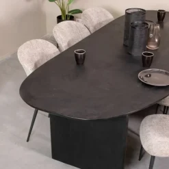 Eettafel Cooper Zwart Mangohout 250cm