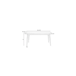 Eettafel Fabio Eikenhout 160cm