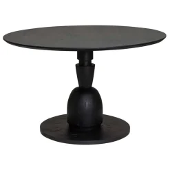 Eettafel Gambino rond Zwart 130cm