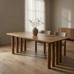 Eettafel Jake bruin eikenhout 180cm