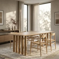 Eettafel Jake bruin eikenhout 300cm