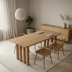 Eettafel Jake naturel eikenhout 180cm