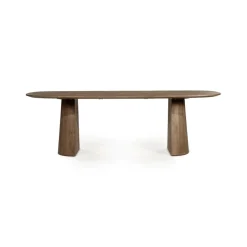 Eettafel Lune ovaal lichtbruin 240cm
