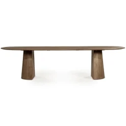 Eettafel Lune ovaal lichtbruin 300cm