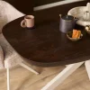 Eettafel Martin Deens ovaal Walnoot Zand poot 200cm