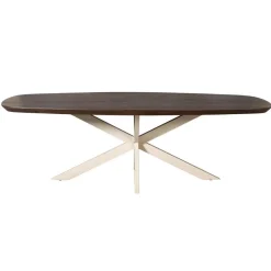 Eettafel Martin Deens ovaal Walnoot Zand poot 200cm