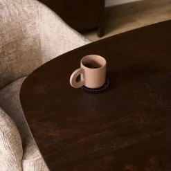 Eettafel Martin Deens ovaal Walnoot Zand poot 200cm