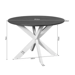 Eettafel Martin rond Naturel 110cm