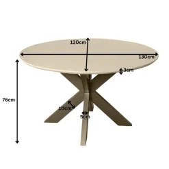 Eettafel Martin Zand Rond 130 cm