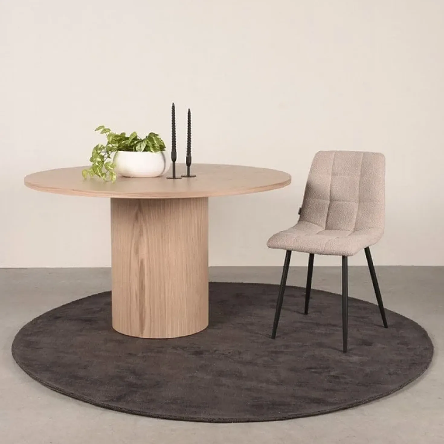 Eettafel Oliva Naturel Eikenhout rond 130cm