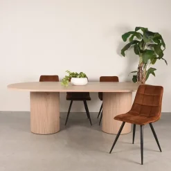 Eettafel Oliva Naturel Eikenhout ovaal 240cm