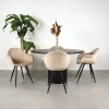 Eettafel Oliva Zwart Eikenhout rond 130cm