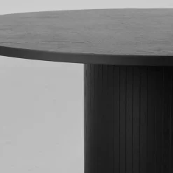 Eettafel Oliva Zwart Eikenhout rond 130cm