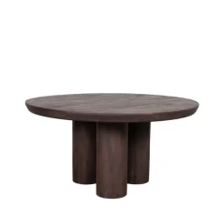 Eettafel Olly Espresso Mangohout 150cm Rond