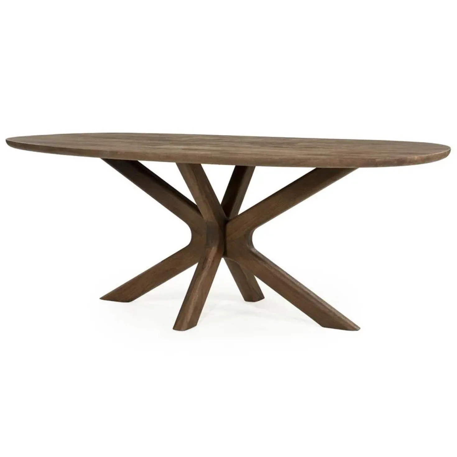 Eettafel Tycho ovaal Lichtbruin mangohout 210cm