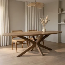 Eettafel Tycho ovaal Lichtbruin mangohout 260cm