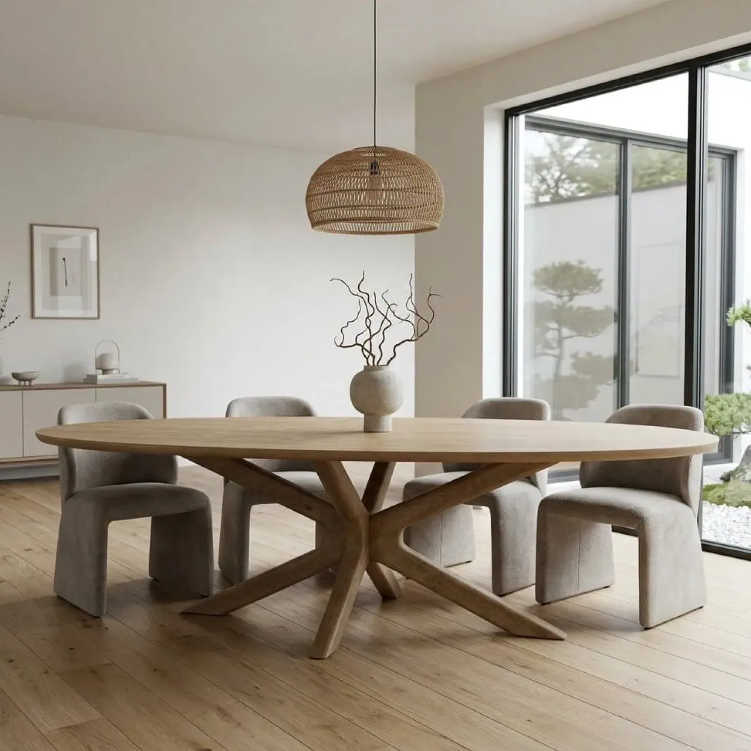 Eettafel Tycho ovaal Naturel mangohout 260cm