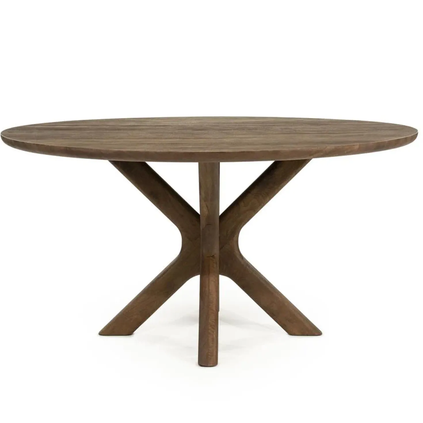 Eettafel Tycho rond Lichtbruin mangohout 150cm