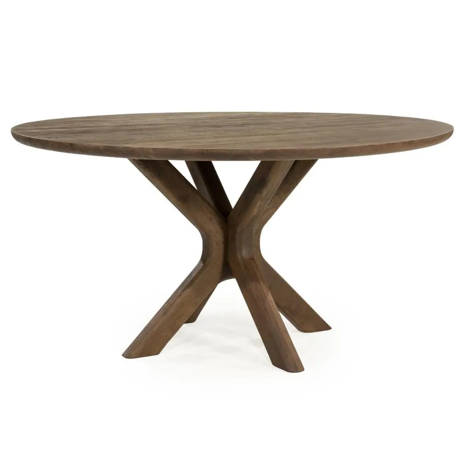 Eettafel Tycho rond Lichtbruin mangohout 150cm