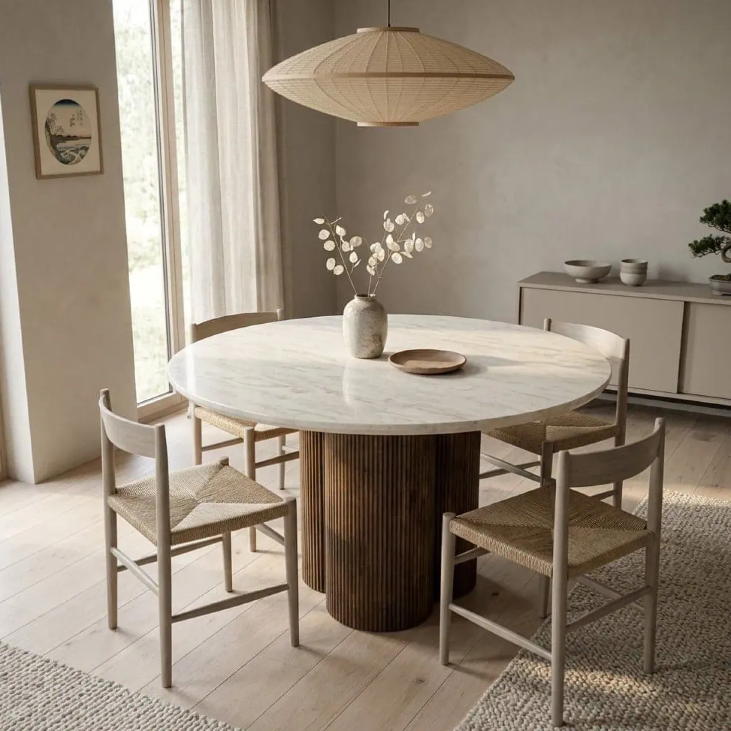 Eettafel Xanni rond Marmer 130cm