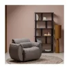 Efia Rond vloerkleed wol bruin melange 200cm