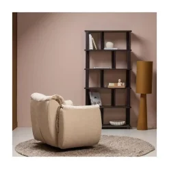 Efia Rond vloerkleed wol bruin melange 200cm