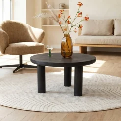 Eira Salontafel zwart Rond 80cm