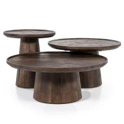 Eleonora bijzettafel Ron 46×49 bruin