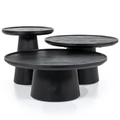 Eleonora bijzettafel Ron 46×49 zwart