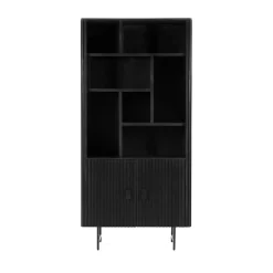 Eleonora boekenkast Remi 2-drs. 96cm zwart