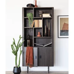 Eleonora boekenkast Remi 2-drs. 96cm bruin