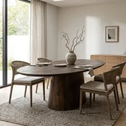 Eleonora eettafel Aron ovaal 250×110 bruin