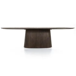 Eleonora eettafel Aron ovaal 300×110 bruin