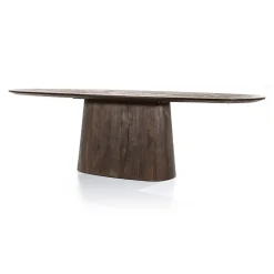 Eleonora eettafel Aron ovaal 300×110 bruin