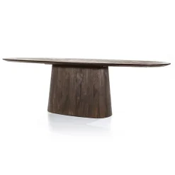 Eleonora eettafel Aron ovaal 200×110 bruin