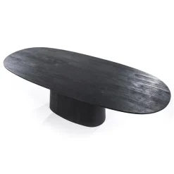 Eleonora eettafel Aron ovaal 200×110 zwart