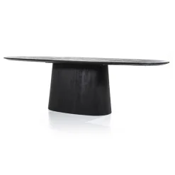Eleonora eettafel Aron ovaal 250×110 zwart
