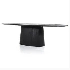Eleonora eettafel Aron ovaal 300×110 zwart