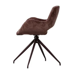 Eliva Eetkamerstoel structure velvet paars set van 2