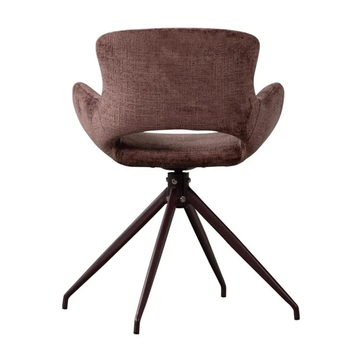 Eliva Eetkamerstoel structure velvet paars set van 2