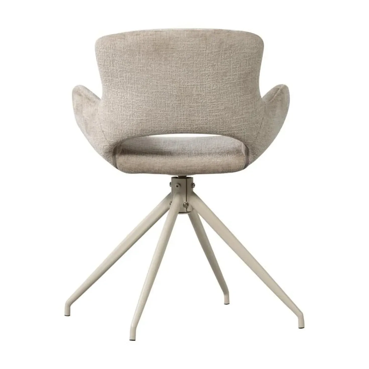 Eliva Eetkamerstoel structure velvet zand set van 2